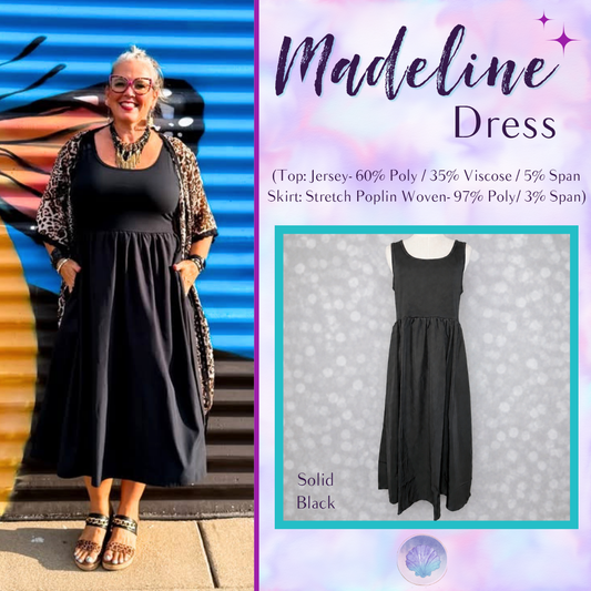 LuLaRoe Madeline Midi Tank Dress - Solid Black