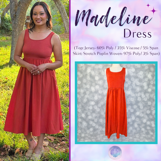 LuLaRoe Madeline Midi Tank Dress - Solid Burnt Orange