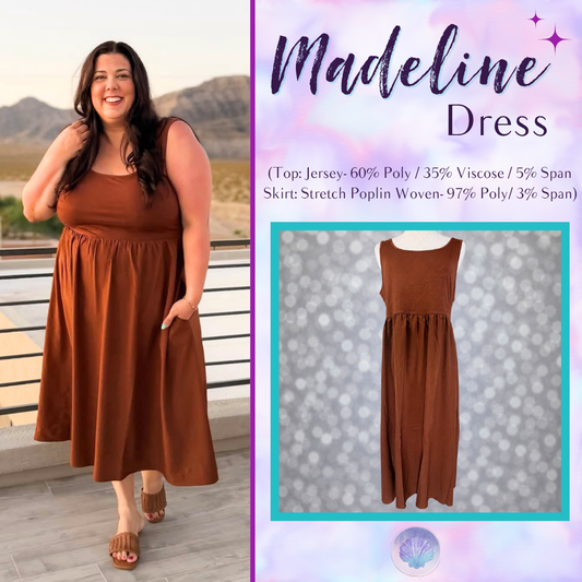 LuLaRoe Madeline Midi Tank Dress - Solid Chestnut Brown