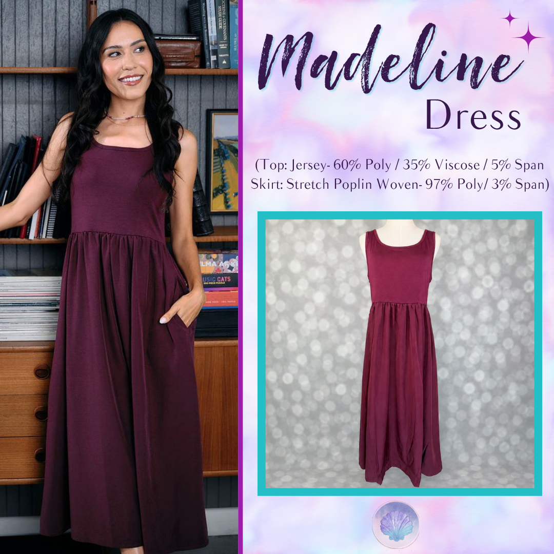 LuLaRoe Madeline Midi Tank Dress - Solid Deep Plum