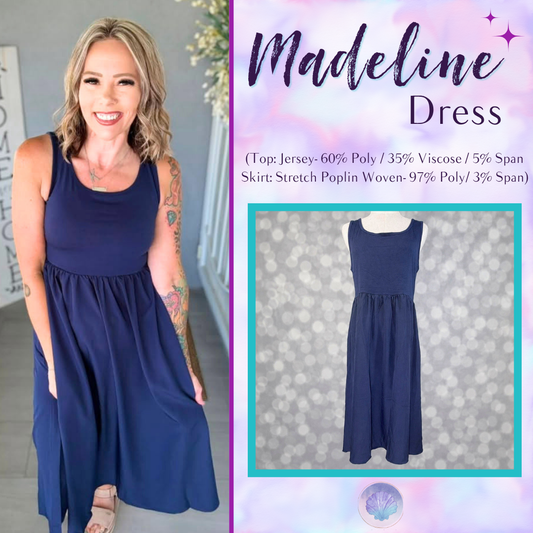 LuLaRoe Madeline Midi Tank Dress - Solid Navy
