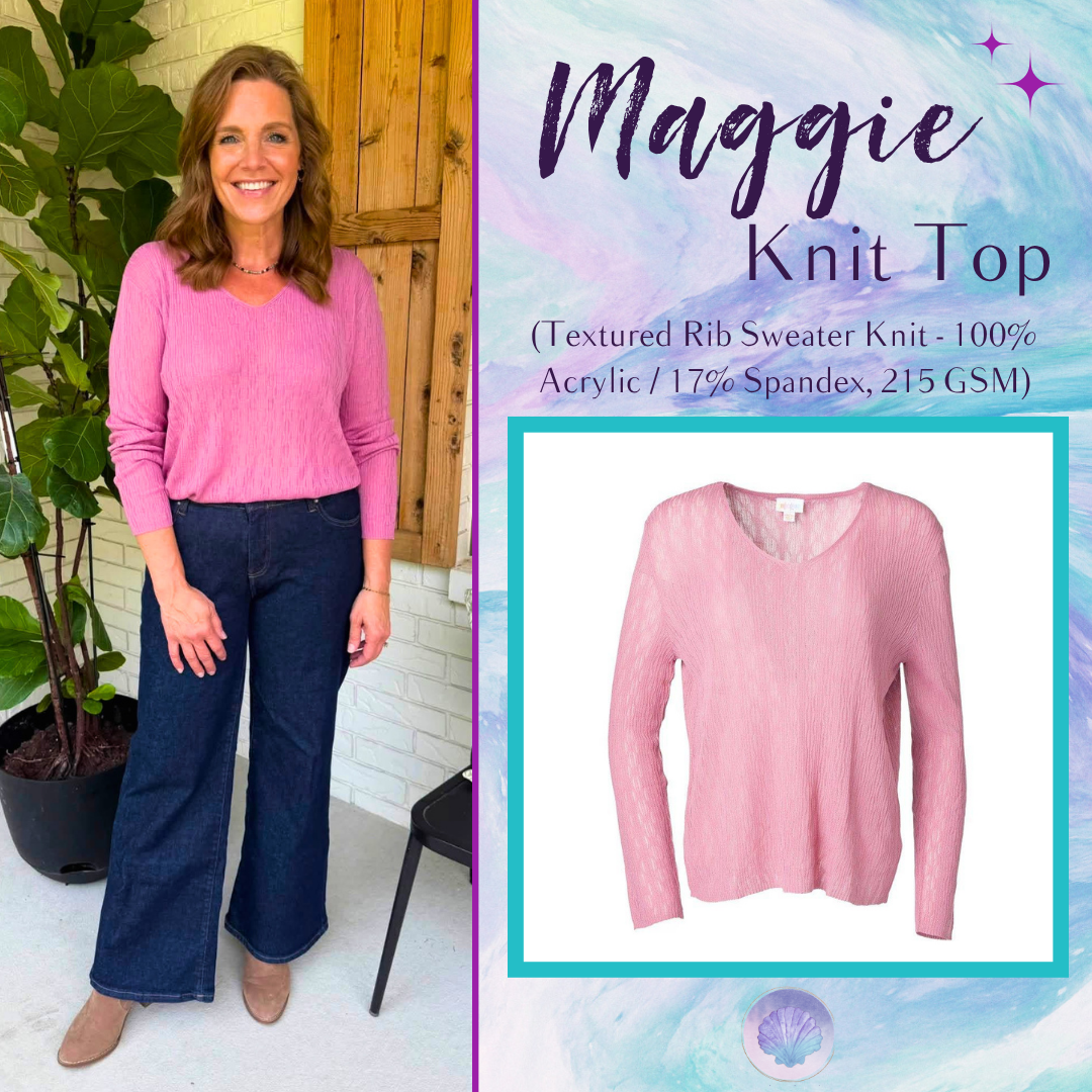 LuLaRoe Maggie Textured Knit Top in Solid Dusty Rose Pink - lightweight V-neck open-knit sweater with long sleeves