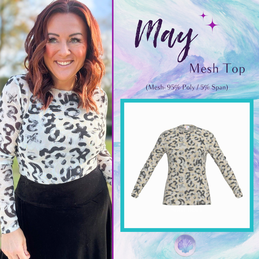 LuLaRoe May Mesh Top - Frosted Leopard