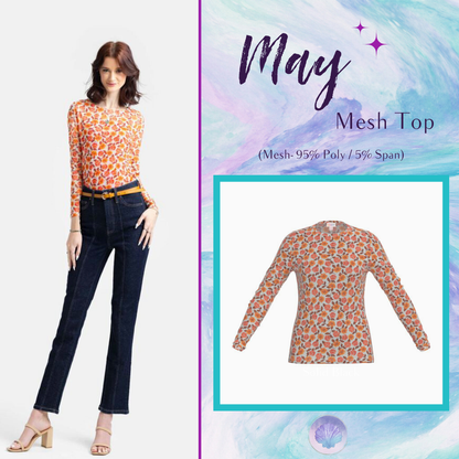 LuLaRoe May Mesh Top - Rusty Rose Garden
