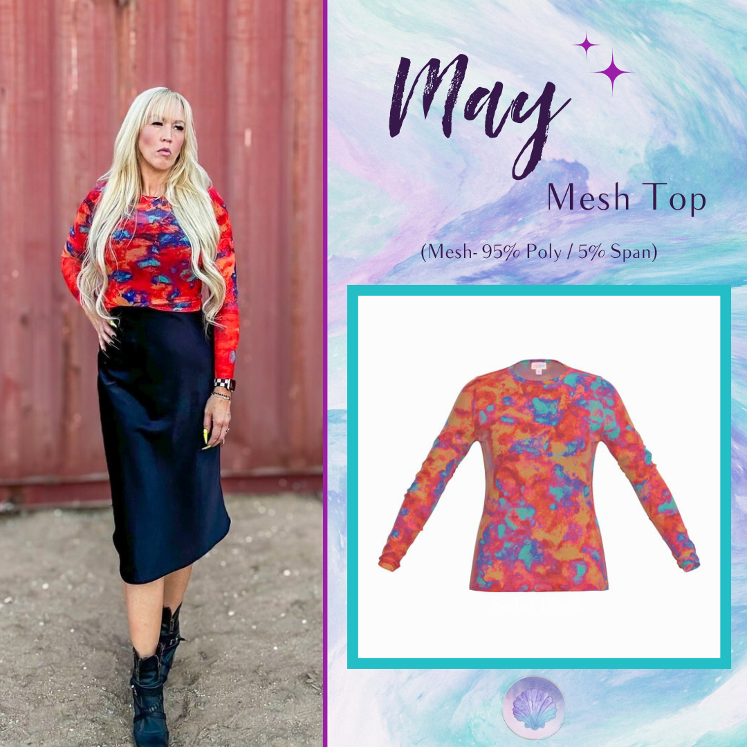 LuLaRoe May Mesh Top - Solar Mirage