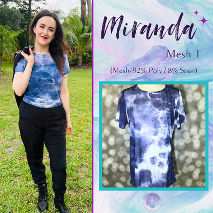 LuLaRoe LuLaRoe Miranda Mesh T - Midnight Indigo Tide 