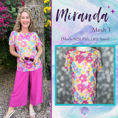 LuLaRoe LuLaRoe Miranda Mesh T - Petal Pop Garden 
