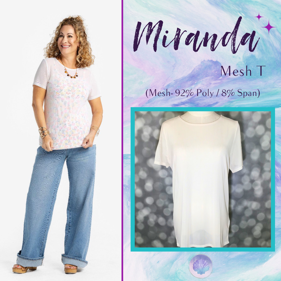 LuLaRoe LuLaRoe Miranda Mesh T - Solid White 