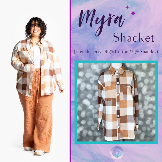 LuLaRoe LuLaRoe Myra Shacket - Lodge Check 