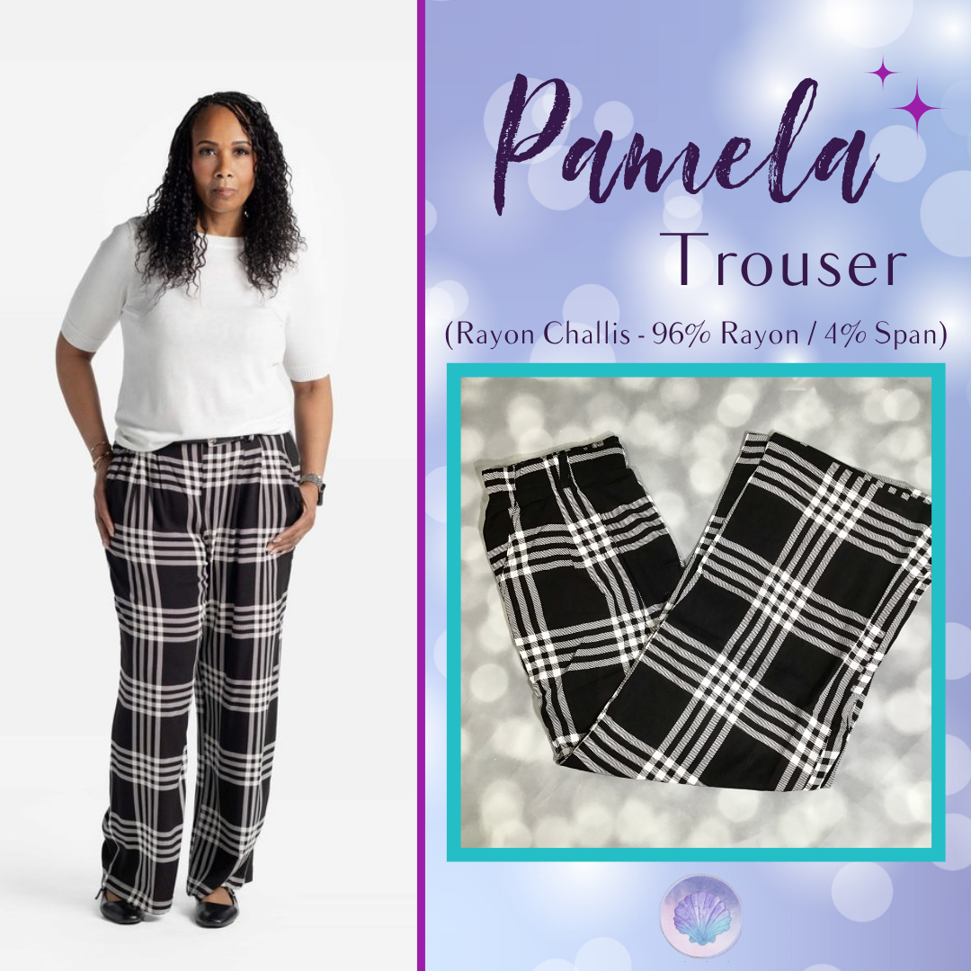 LuLaRoe LuLaRoe Pamela Trouser - Midnight Windowpane Plaid 