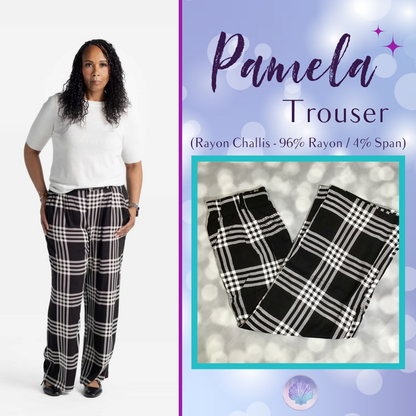 LuLaRoe LuLaRoe Pamela Trouser - Midnight Windowpane Plaid 