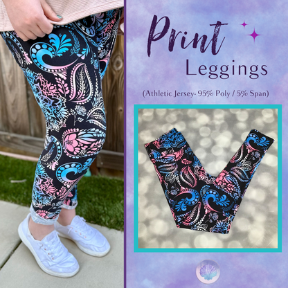 LuLaRoe LuLaRoe Single Print Leggings - Neon Pink Riot Skulls 