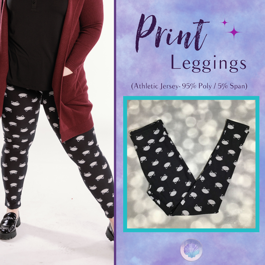 LuLaRoe LuLaRoe Single Print Leggings - Minimal Whisker Icons 