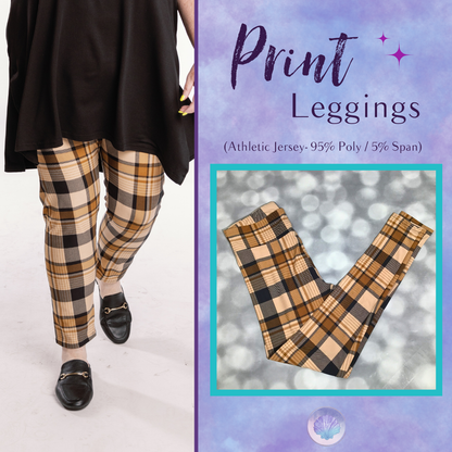 LuLaRoe LuLaRoe Single Print Leggings - Warm Hearth Plaid 