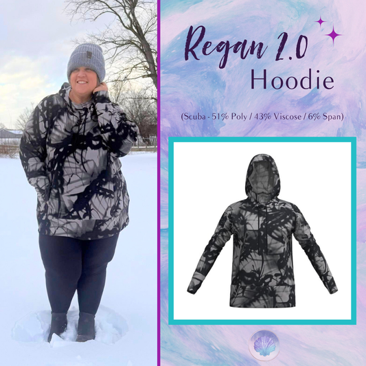 LuLaRoe LuLaRoe Regan 2.0 Pullover Hoodie – Shadow Birch Abstract 