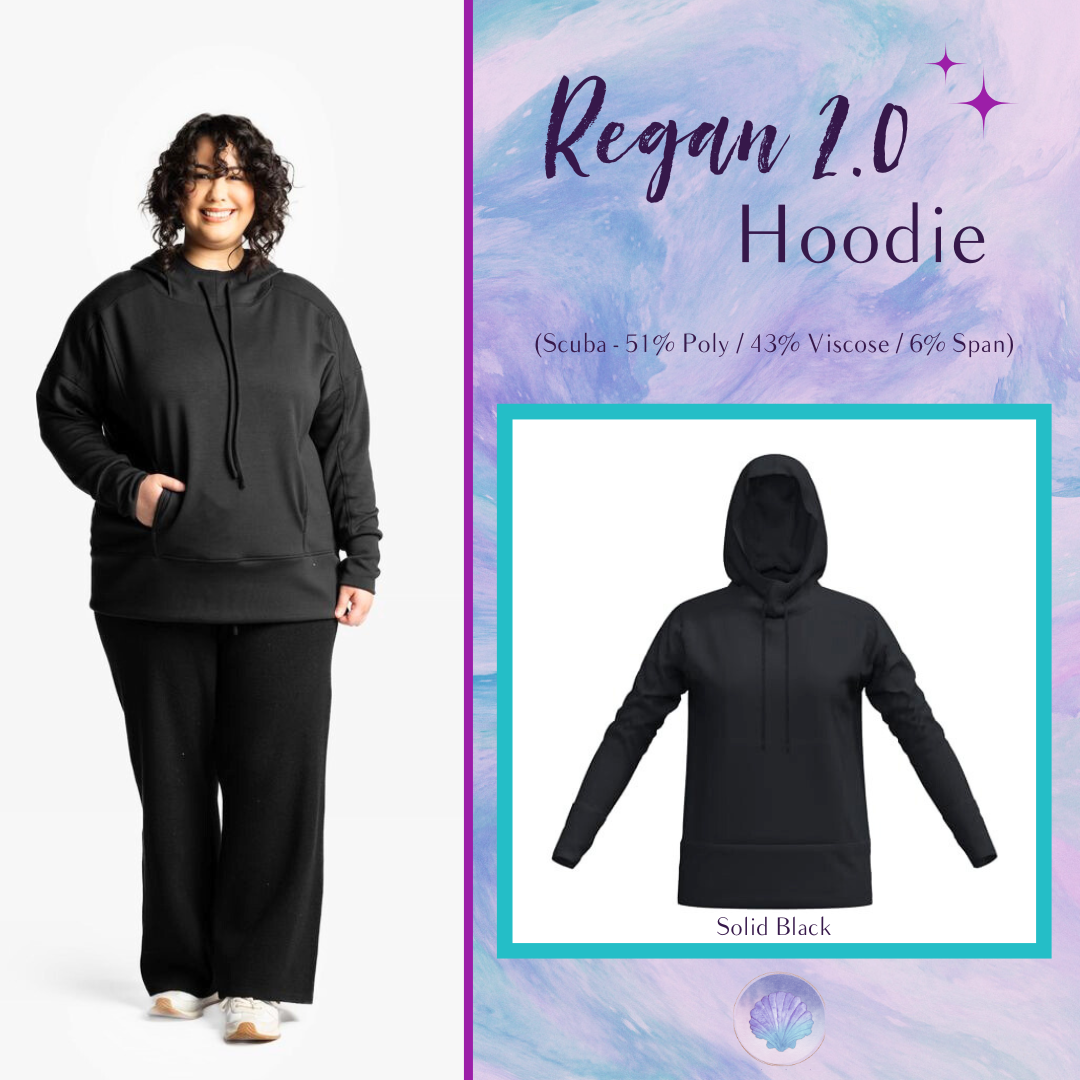 LuLaRoe LuLaRoe Regan 2.0 Pullover Hoodie – Solid Black 