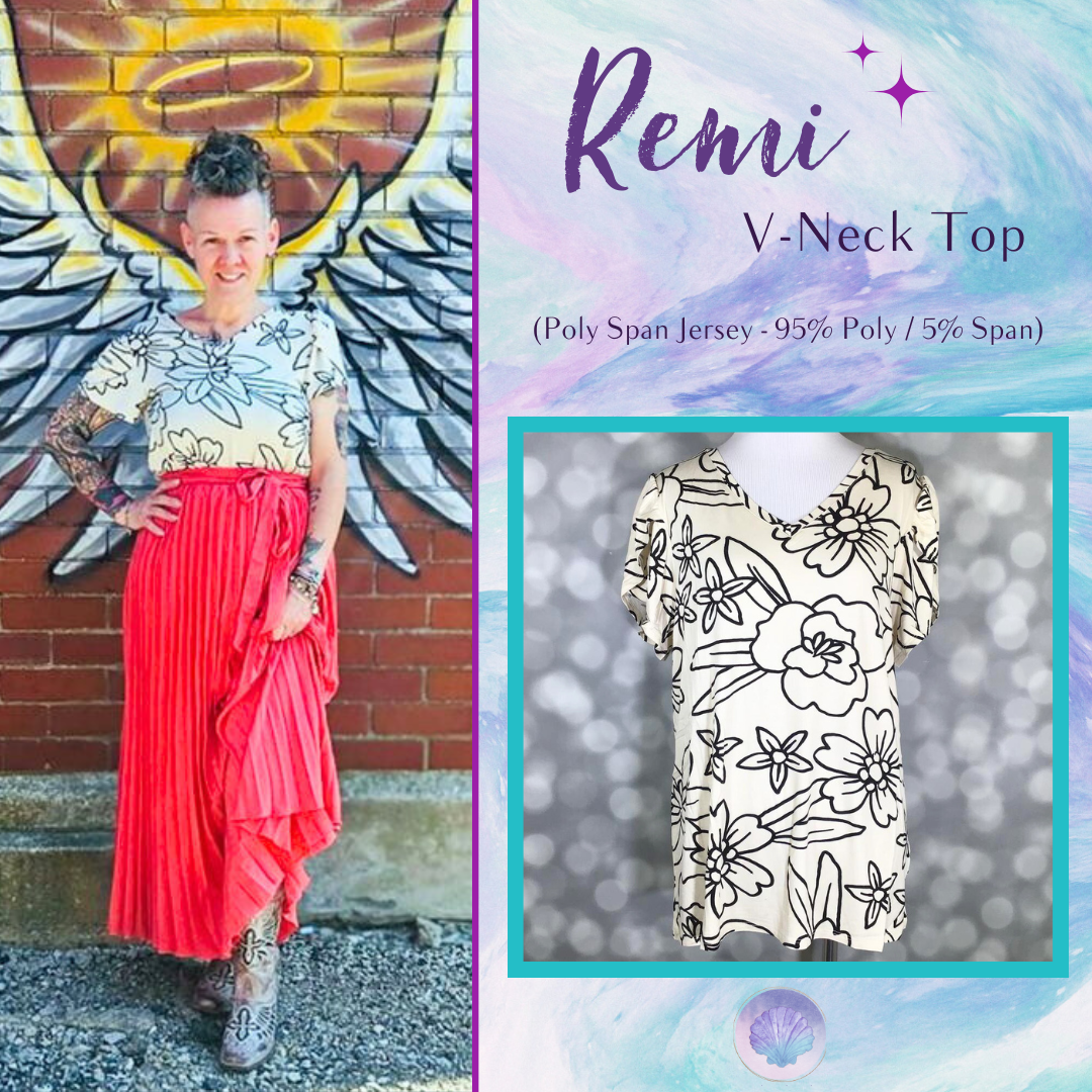 LuLaRoe Remi Top – Inked Garden