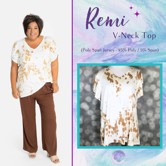 LuLaRoe Remi Top – Sandstone Splash