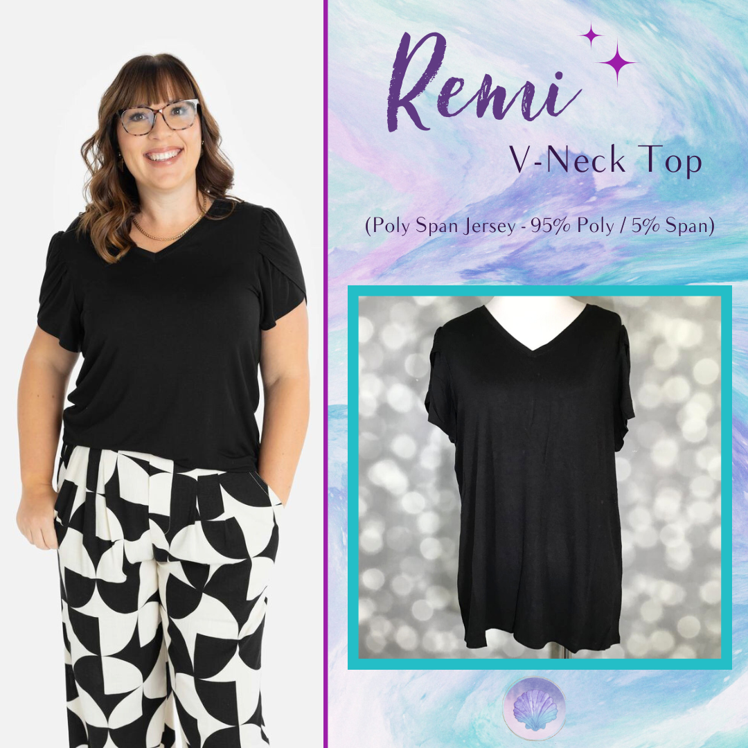 LuLaRoe Remi Top – Solid Black