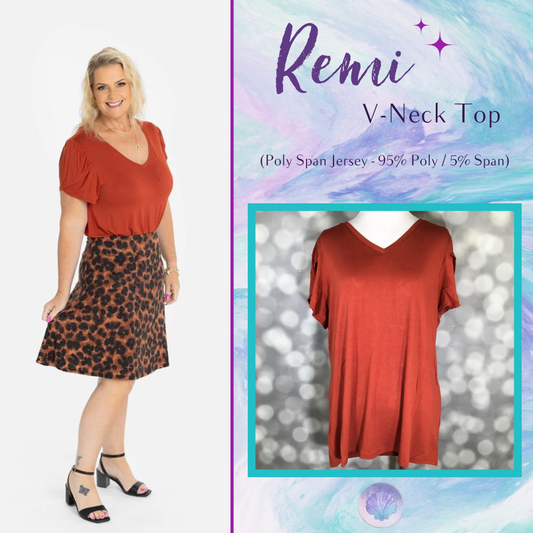 LuLaRoe Remi Top – Solid Terracotta Clay