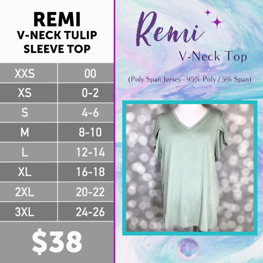 LuLaRoe Remi Top – Solid Tranquil Sage