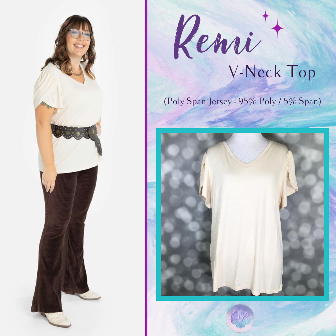 LuLaRoe Remi Top – Solid Vanilla Cream