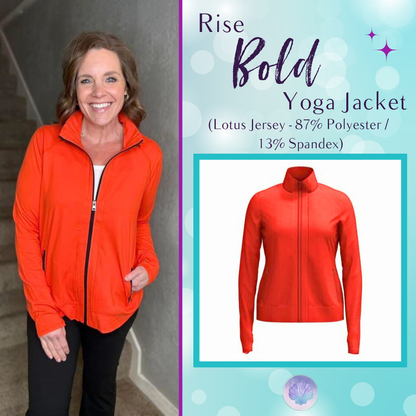 LuLaRoe LuLaRoe RISE Bold Yoga Jacket – Solid Grenadine Red 