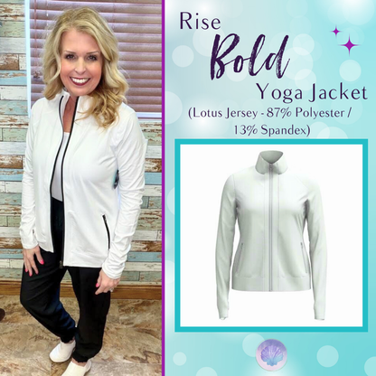LuLaRoe LuLaRoe RISE Bold Yoga Jacket – Solid White 