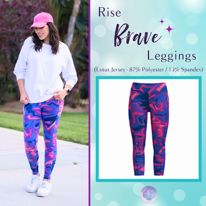 LuLaRoe LuLaRoe Rise Brave Leggings - Berry Blitz 