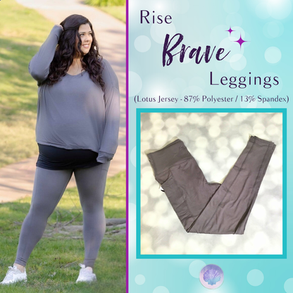 LuLaRoe LuLaRoe Rise Brave Leggings – Solid Graphite Gray 