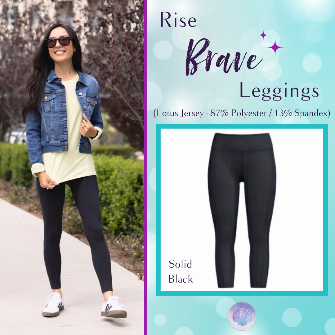LuLaRoe LuLaRoe Rise Brave Leggings - Solid Black 