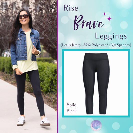 LuLaRoe LuLaRoe Rise Brave Leggings - Solid Black 