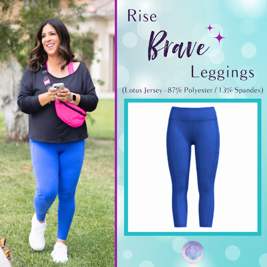 LuLaRoe LuLaRoe Rise Brave Leggings - Solid Dazzling Blue 