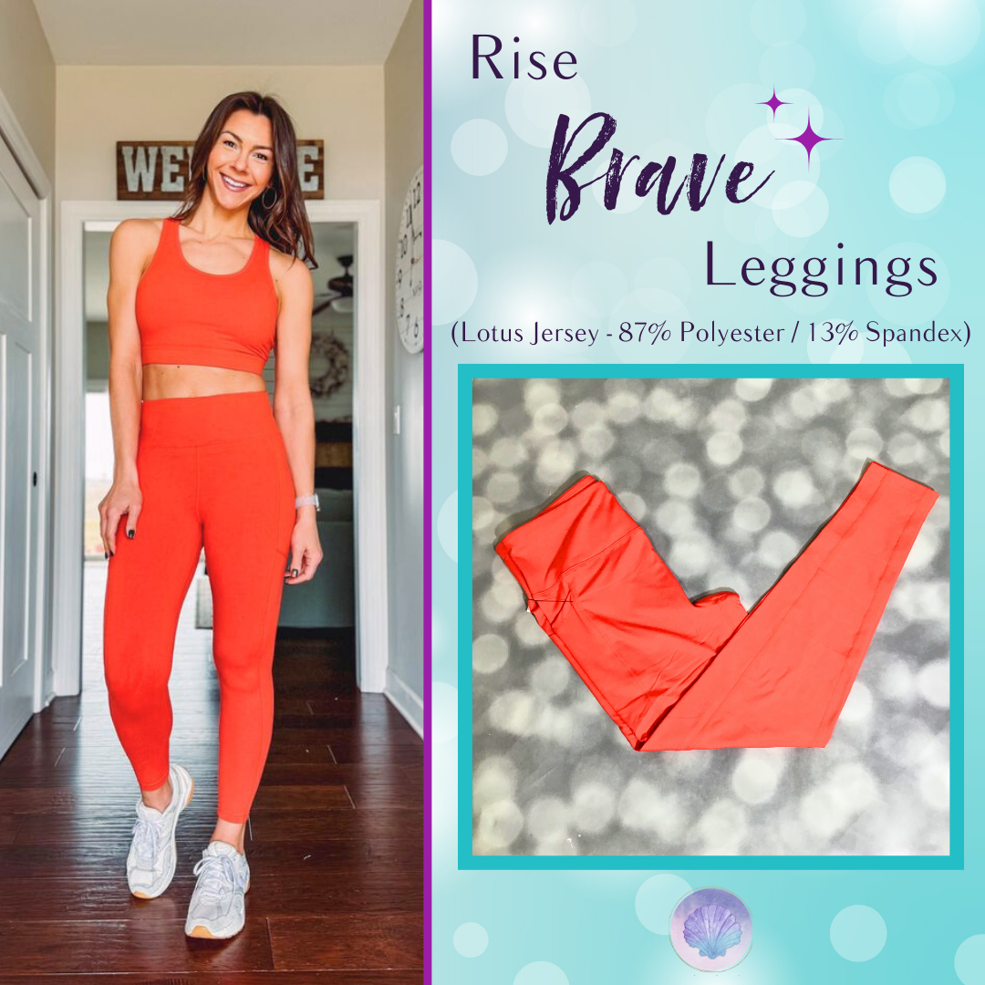 LuLaRoe LuLaRoe Rise Brave Leggings – Solid Grenadine Red 