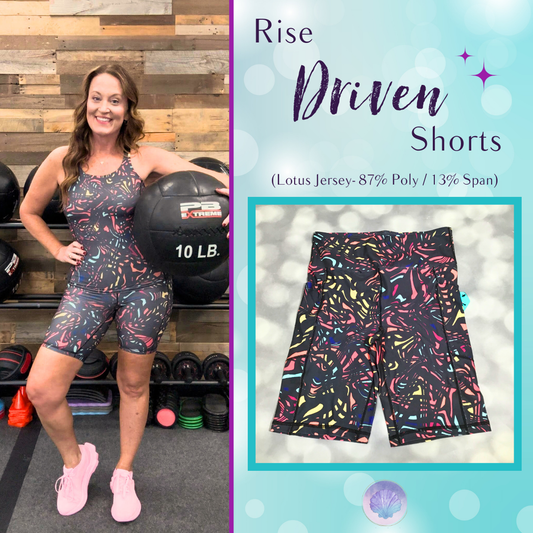 LuLaRoe Rise Driven Shorts - Midnight Mirage