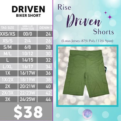 LuLaRoe LuLaRoe Rise Driven Shorts - Solid Olive Grove 