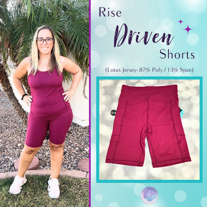 LuLaRoe Rise Driven Shorts - Solid Mulberry Wine