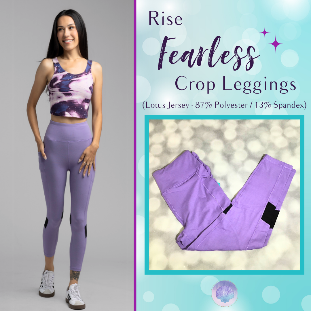 LuLaRoe LuLaRoe RISE Fearless Crop Legging - Solid Lavender Haze 