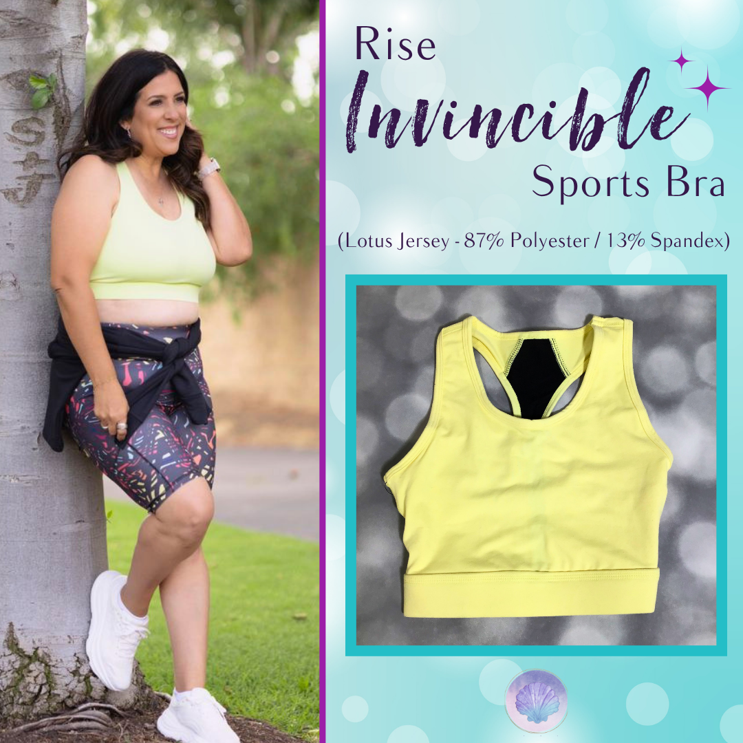 LuLaRoe LuLaRoe RISE Invincible Sports Bra - Solid Butter Yellow 