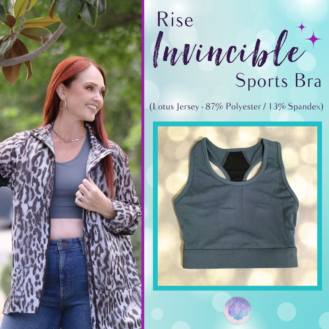 LuLaRoe LuLaRoe RISE Invincible Sports Bra - Solid Graphite Gray 