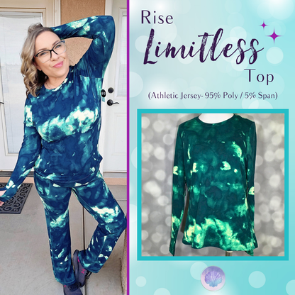 LuLaRoe LuLaRoe Rise Limitless Top - Emerald Moss Abstract 