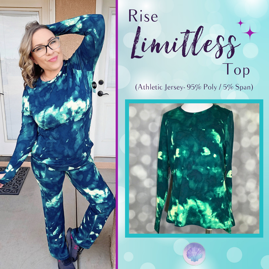 LuLaRoe LuLaRoe Rise Limitless Top - Emerald Moss Abstract 
