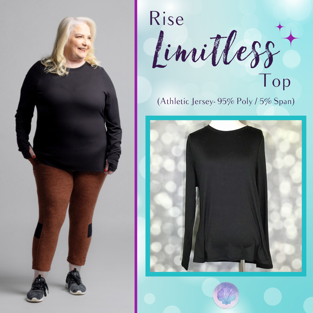 LuLaRoe LuLaRoe Rise Limitless Top - Solid Black 