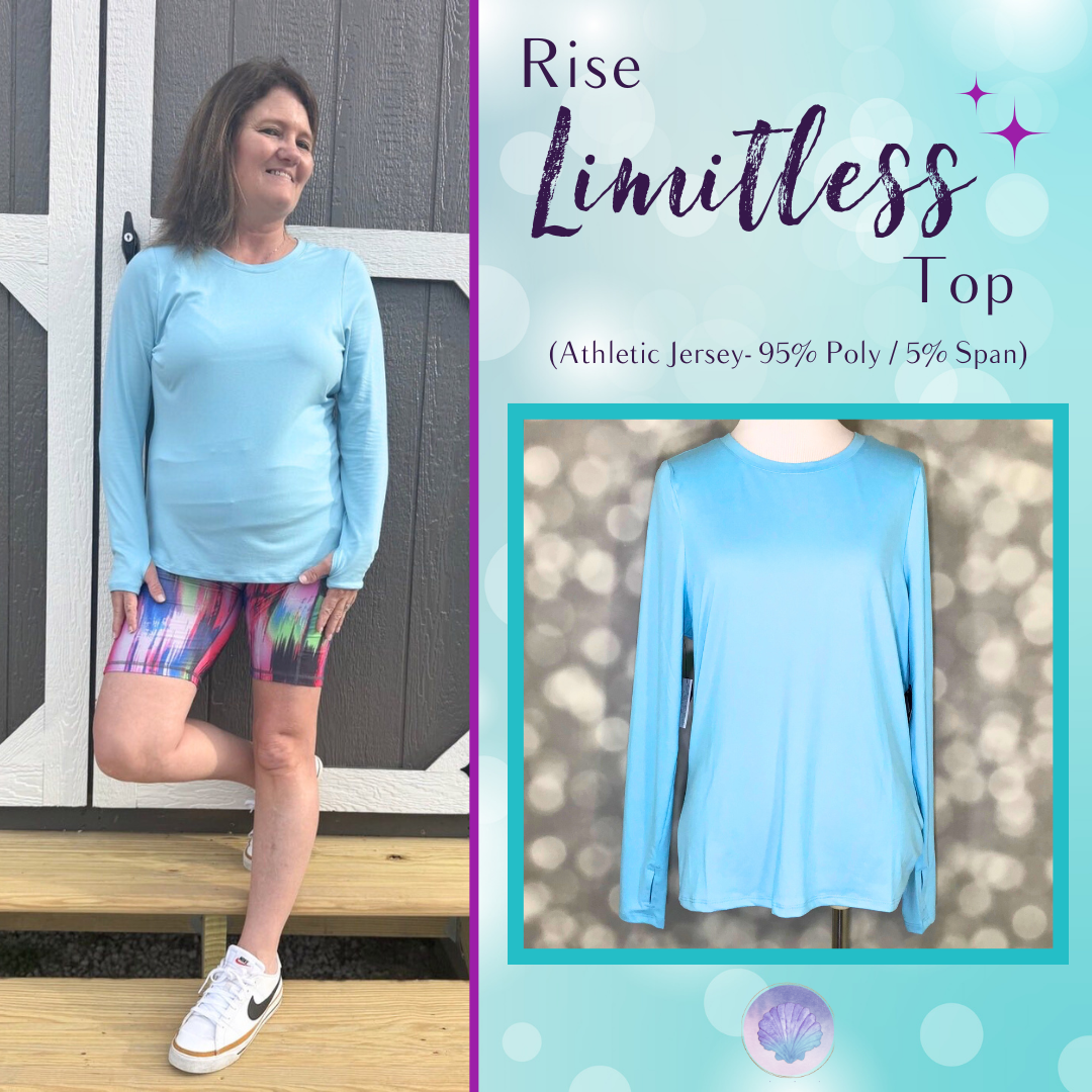 LuLaRoe LuLaRoe Rise Limitless Top - Solid Soft Coastal Blue 