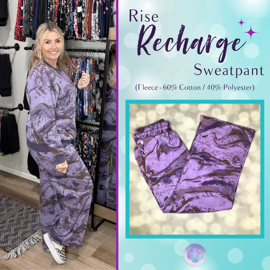 LuLaRoe LuLaRoe RISE Recharge Sweatpant – Amethyst Current Marble 