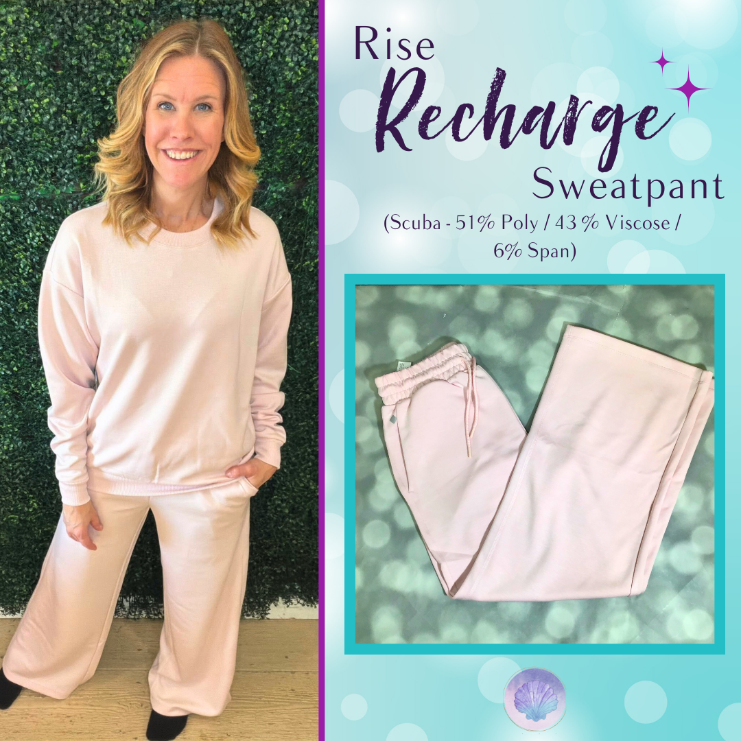 LuLaRoe LuLaRoe RISE Recharge Sweatpant – Solid Blush Cloud 