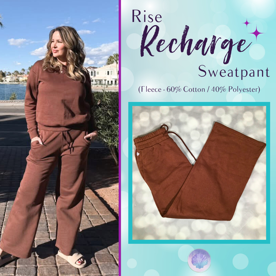 LuLaRoe LuLaRoe RISE Recharge Sweatpant – Solid Cocoa Ember 