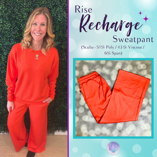 LuLaRoe LuLaRoe RISE Recharge Sweatpant – Solid Poppy Red 