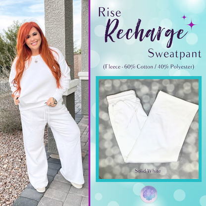 LuLaRoe LuLaRoe RISE Recharge Sweatpant – Solid White 
