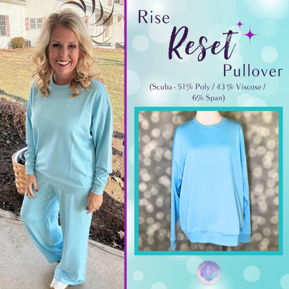 LuLaRoe LuLaRoe RISE Reset Pullover – Solid Cloud Blue 